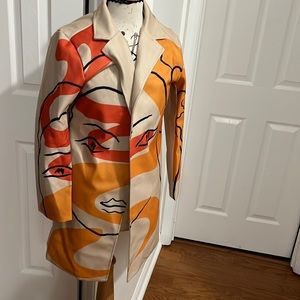 Abstract trench coat